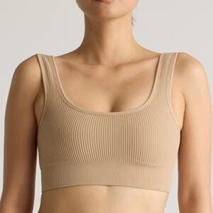 Comfort Rib Tank Bralette (2 PACK) - Sand